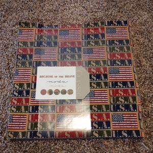 Moda Because of the Brave patriotic military 10" fabric quilting layer cake
